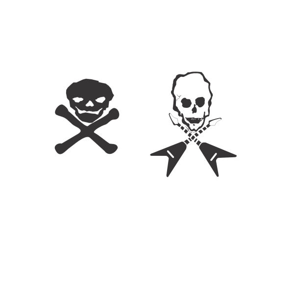 SVG Rock skulls vector clip art