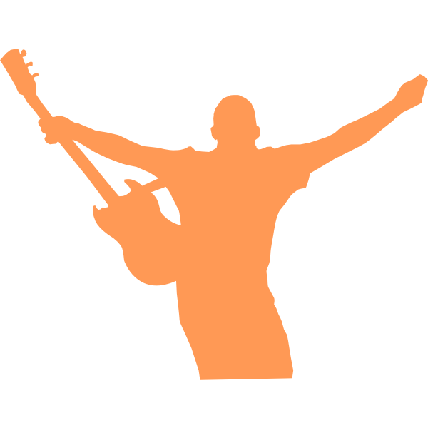 SVG Rock star silhouette vector image