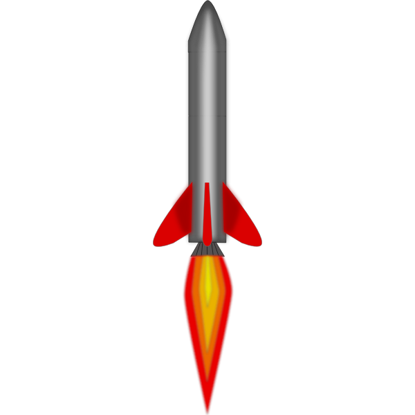 SVG Rocket at take -off vector clip art