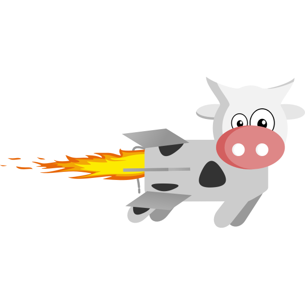 SVG Rocket cow