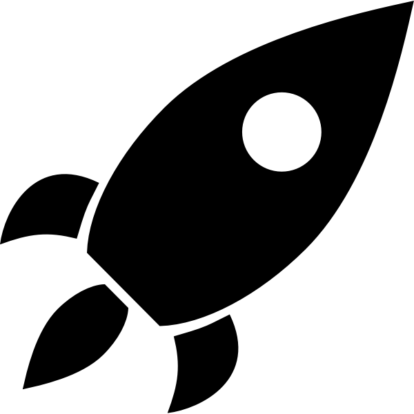 SVG Rocket in black