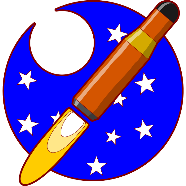 SVG Rocket in open space