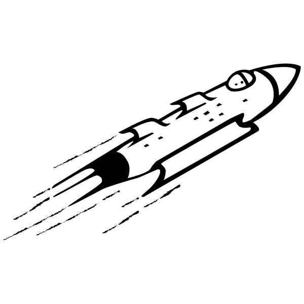 SVG Rocket ship silhouette