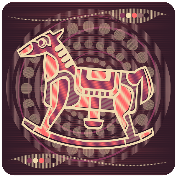 SVG Rocking horse drawing
