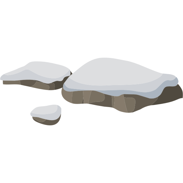 SVG Rocks under the snow