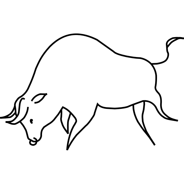 SVG Rodeo bull silhouette