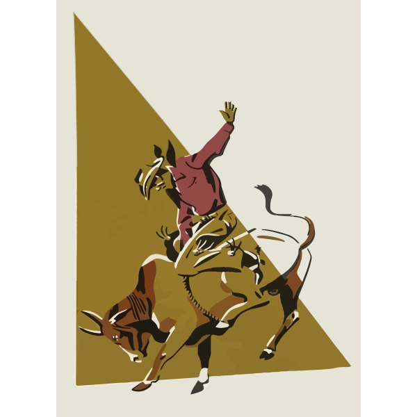 SVG rodeo cowboy