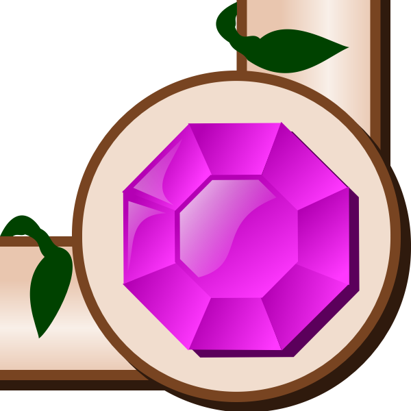 SVG Role Playing Game right corner asset for a border vector graphics