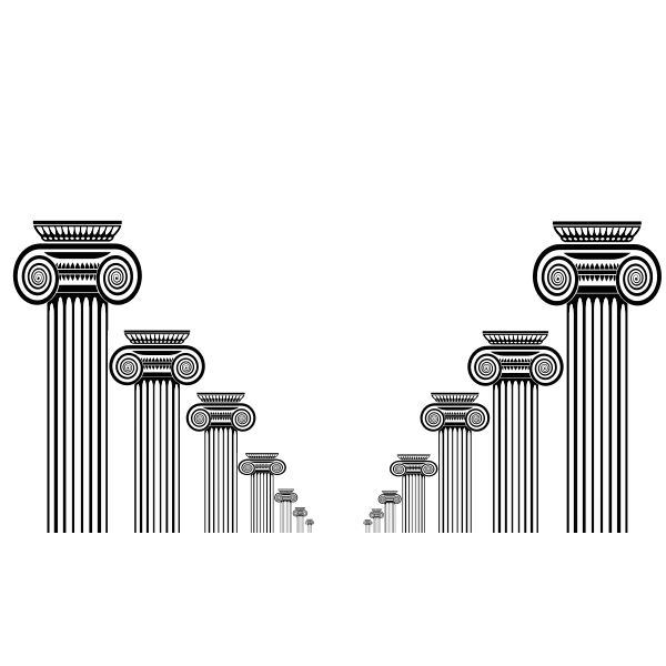 SVG Roman columns corridor vector graphics
