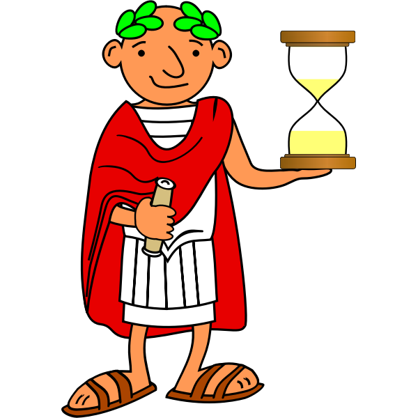 SVG Roman man with hourglass
