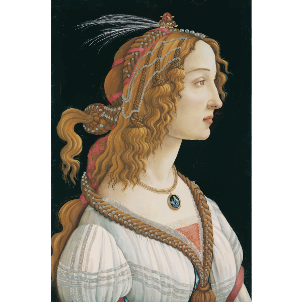 SVG Romantic lady039s portrait