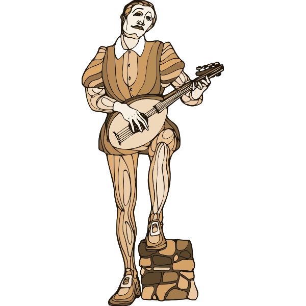 SVG Romantic musician