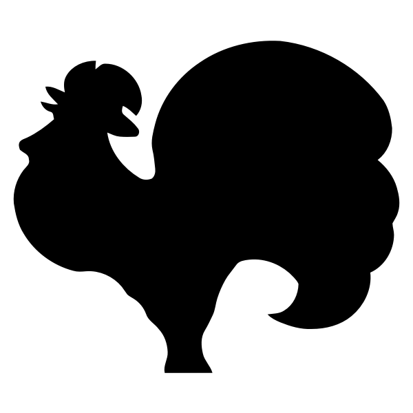 SVG Rooster Outline Image