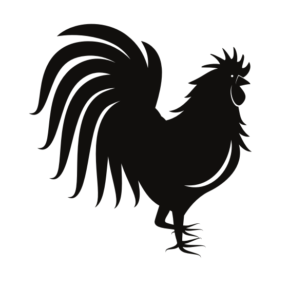 SVG Rooster silhouette monochrome art