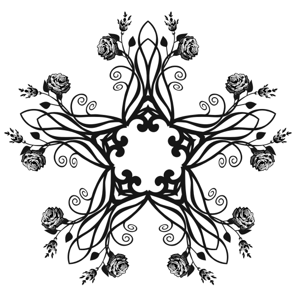 SVG Rose design vector silhouette