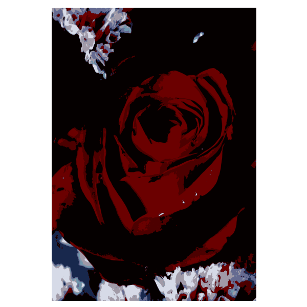 SVG Rose on black