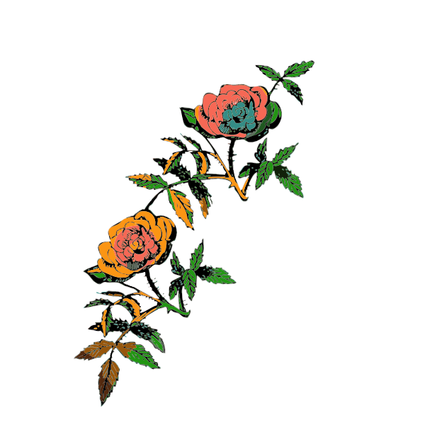 SVG Rose ornament