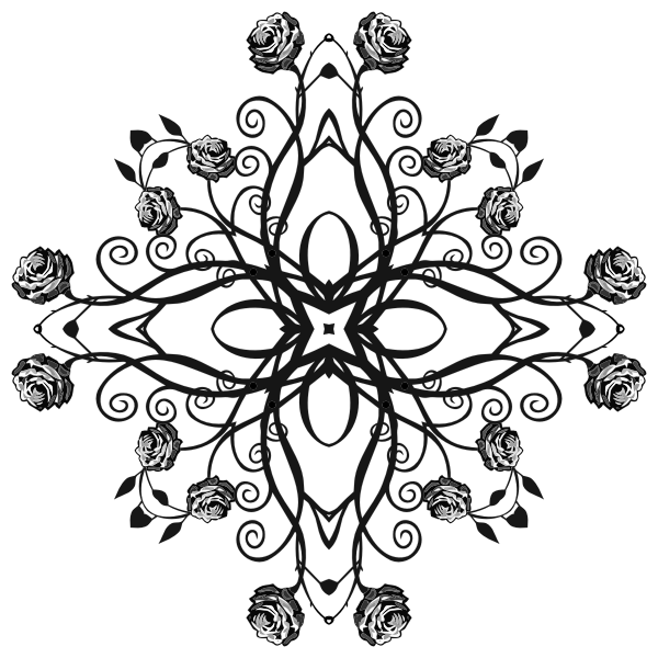 SVG Rose ornamental design
