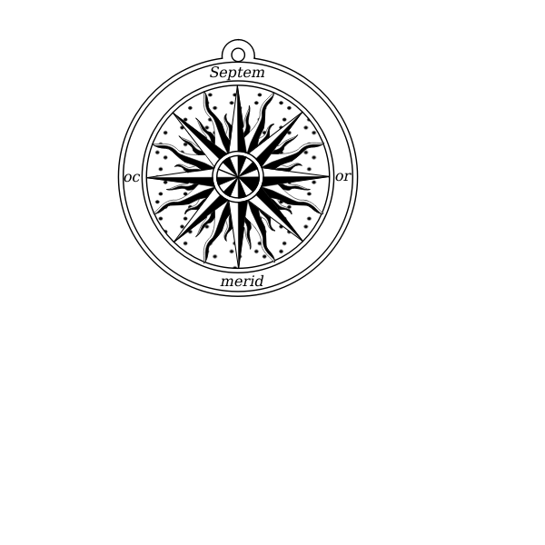 SVG Rose retro compass