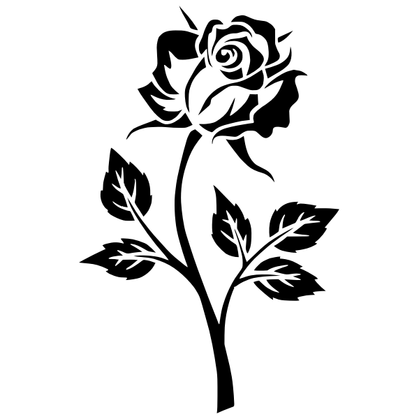 SVG Rose silhouette