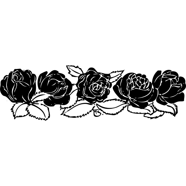 SVG Rose vector border