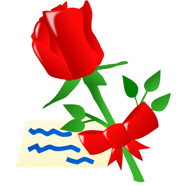 SVG Rose with ribbon
