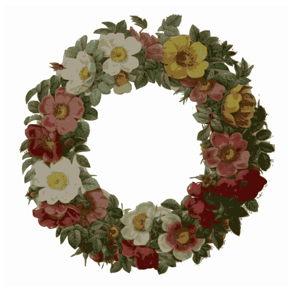 SVG rose wreath color