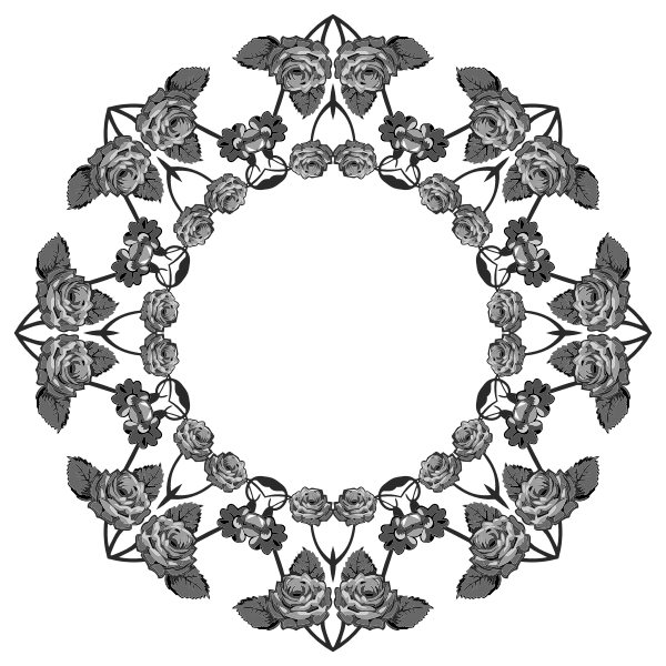SVG Roses in halo