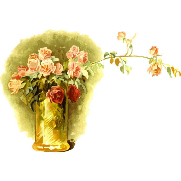 SVG Roses in vase