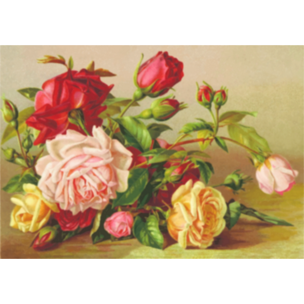 SVG Roses on table