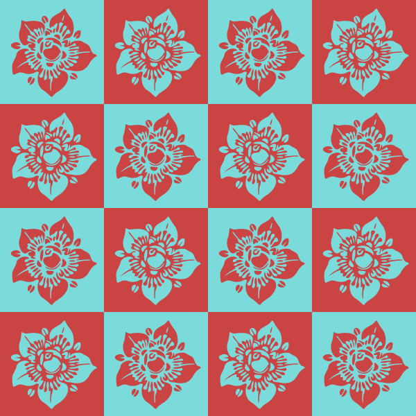 SVG Roses pattern vector illustration