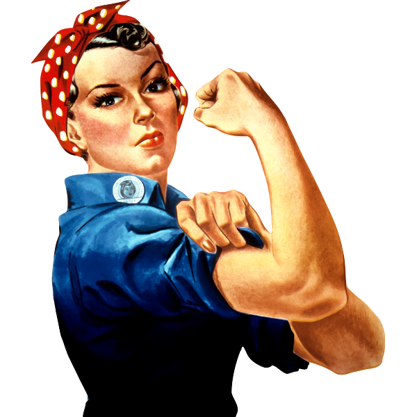 SVG Rosie Riveter vector drawing