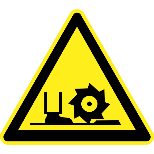 SVG Rotating blade or cutter warning vector sign