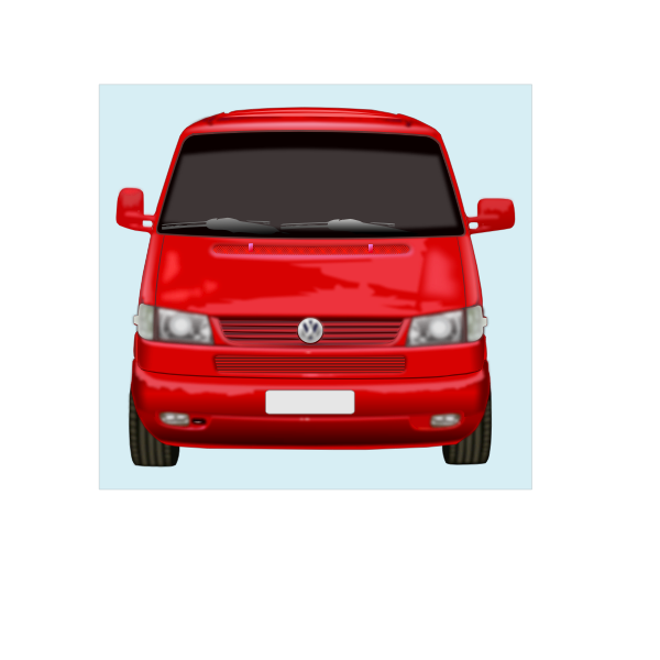 SVG roter vwbus t4