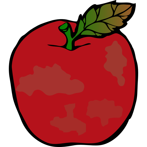 SVG rotten red apple
