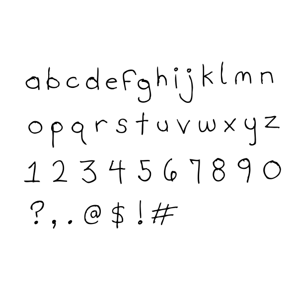 SVG Rough Hand Letters