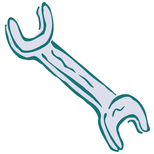 SVG Roughly drawn spanner image