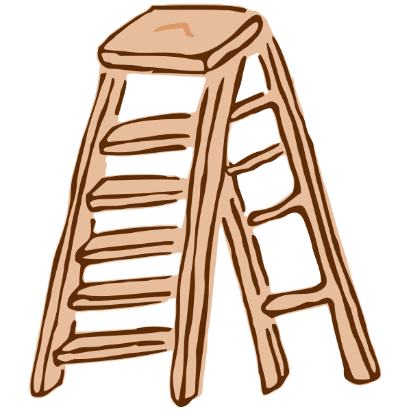 SVG Roughly drawn stepladder