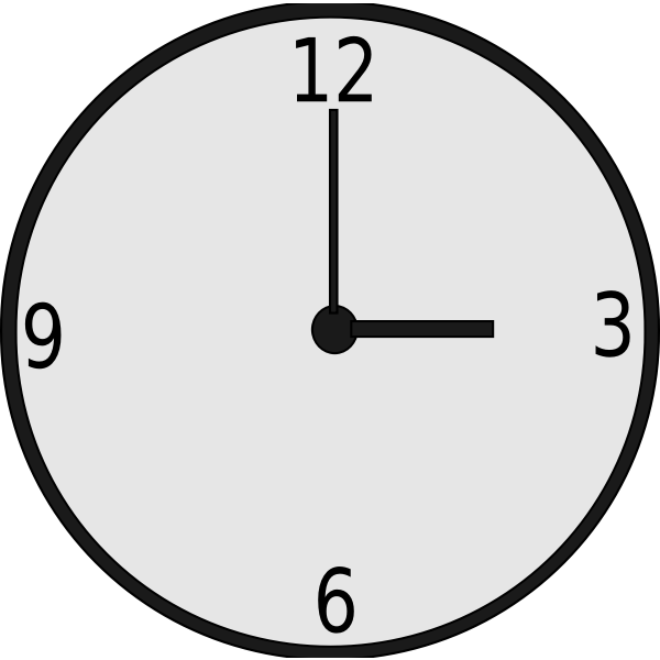 SVG Round clock vector drawing