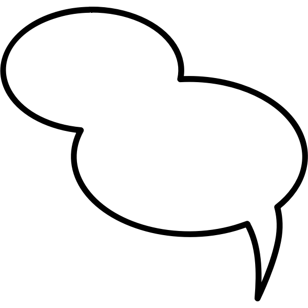 SVG Round comic speech cloud vector drawing