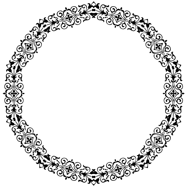 SVG Round floral divider