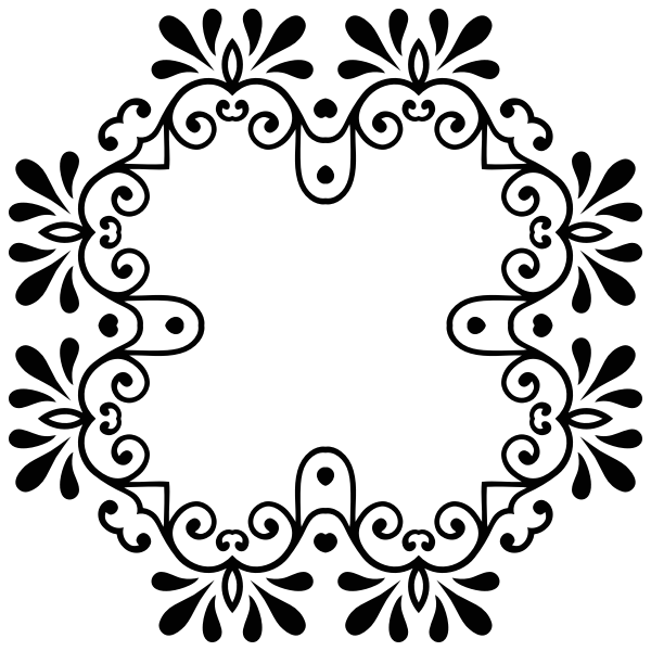 SVG Round floral frame image