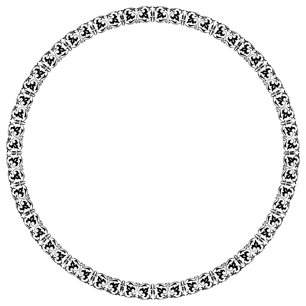 SVG Round flowery framework