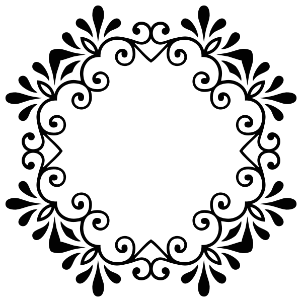 SVG Round flowery garnishment