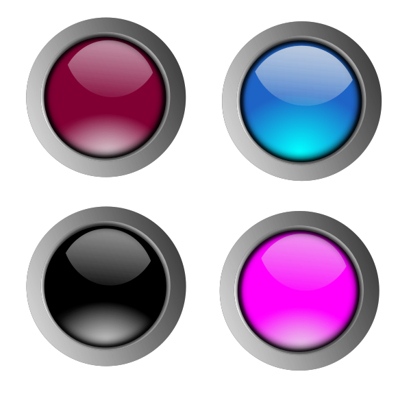 SVG Round glossy buttons vector drawing