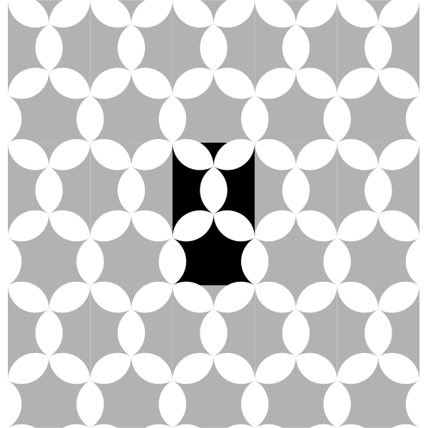 SVG round hexagon clover tile