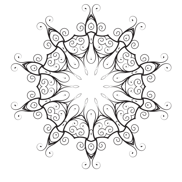 SVG Round lace ornament