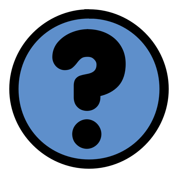 SVG Round link sign with a question mark color illustration