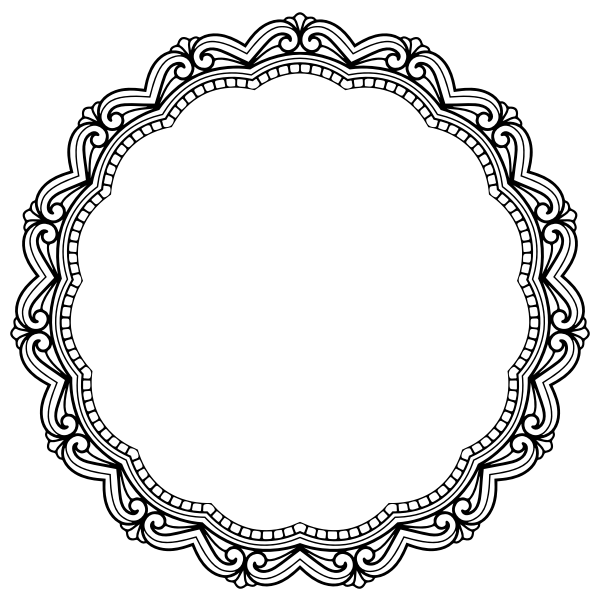SVG Round medieval frame image