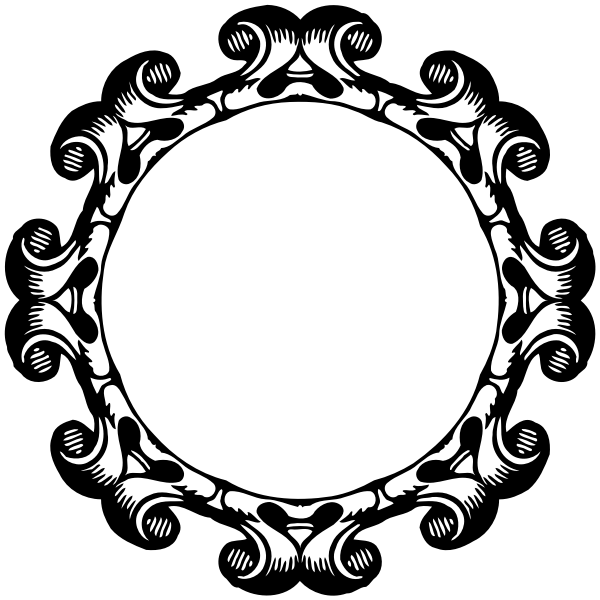 SVG Round mirror frame